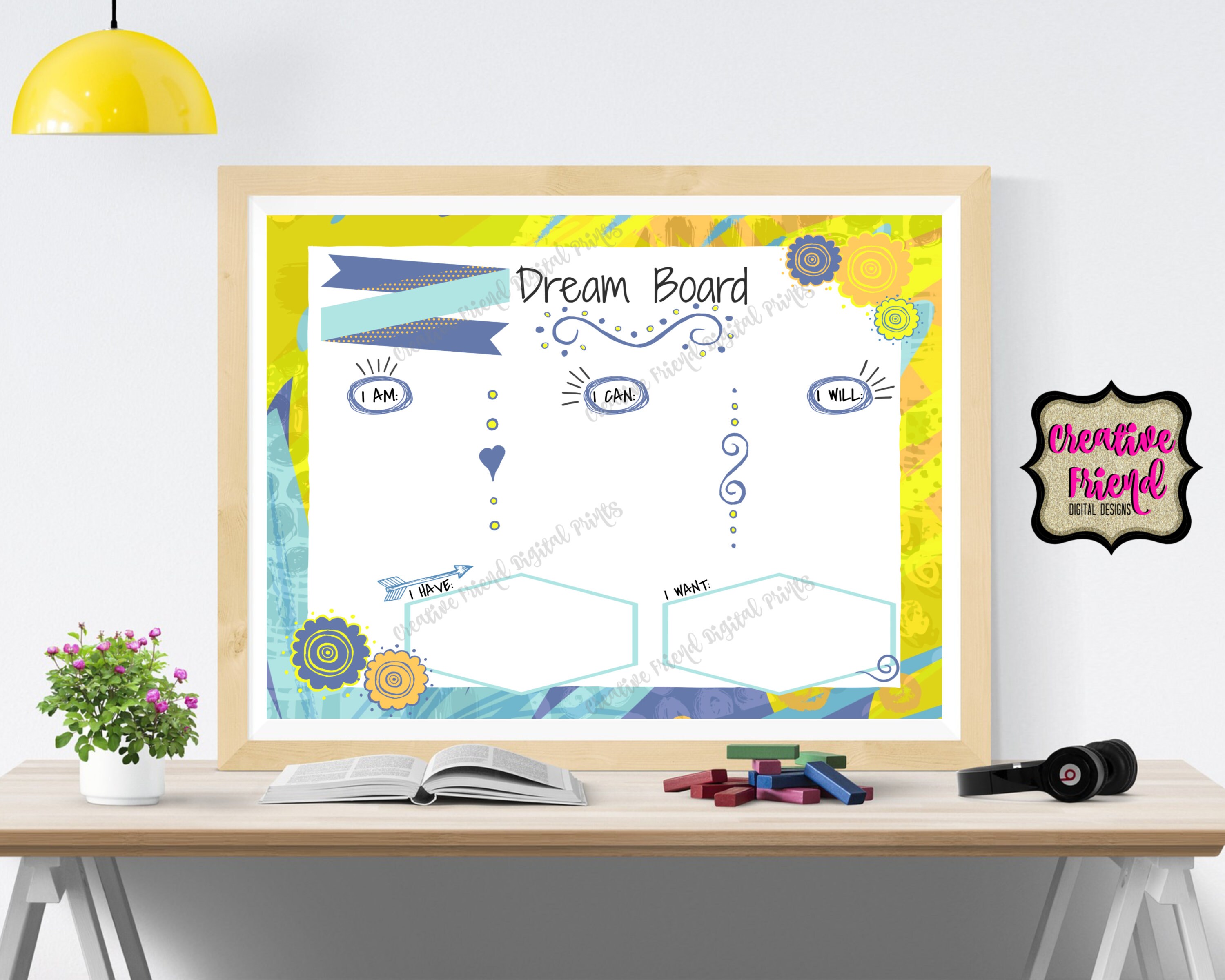 Dream Board Vision Board Template Vision Board Etsy