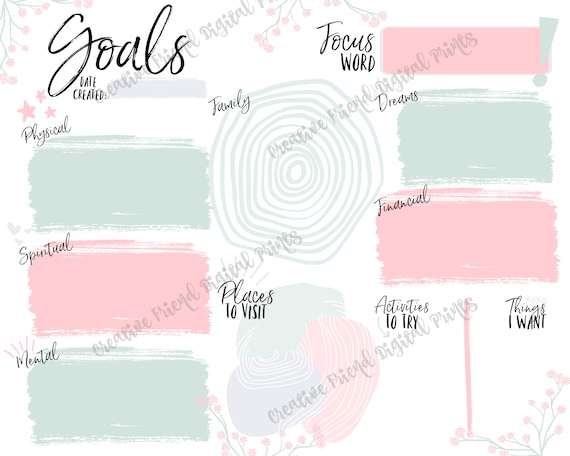 Blank Colorful Goals Vision Board - Venngage