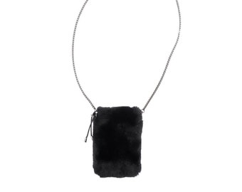 Terrycloth Cross Body Bag With Guitar Strap - Black