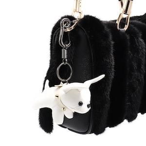 Accessory Bag or keychain Luis Vuitton Plush LV leather dog - Color Bl –  Welderfire