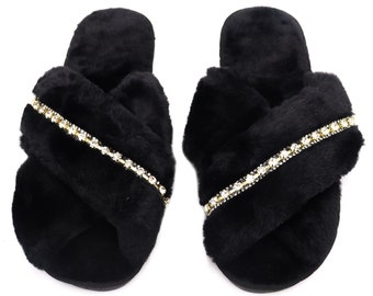 bedazzled house slippers