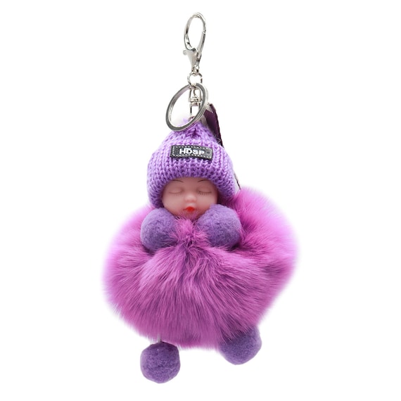 Pom pom shop baby keyring