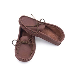 Men&#39;s Genuine Soft Sole Buffalo Leather Moccasins - Everyday Sophisticated House Slippers - 100% Leather - Therapeutic Indoor Shoes