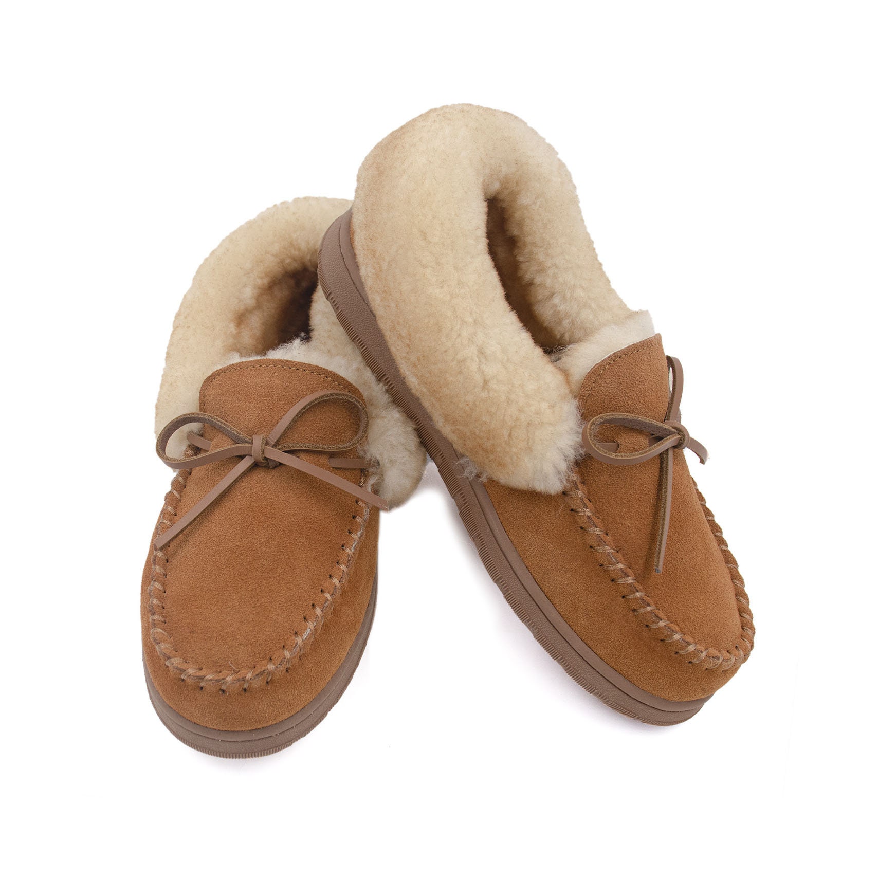 Women s Sheepskin and Shearling Moccasins Warm Winter. Slippers Fuzzy Slides for Women Tan Natural Slippers With Leather Tie Etsy Australia