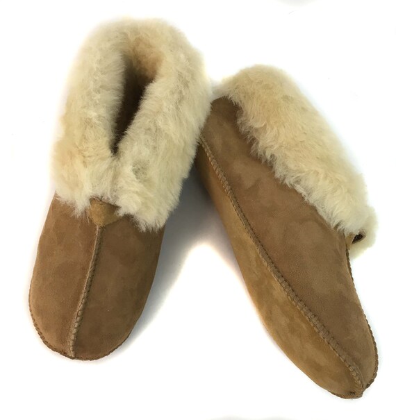 Women's Genuine Shearling Slip-on Soft Sole Moccasin | Etsy