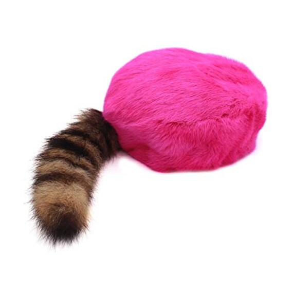 Pink Davy Crockett Hat Coonskin Cap 