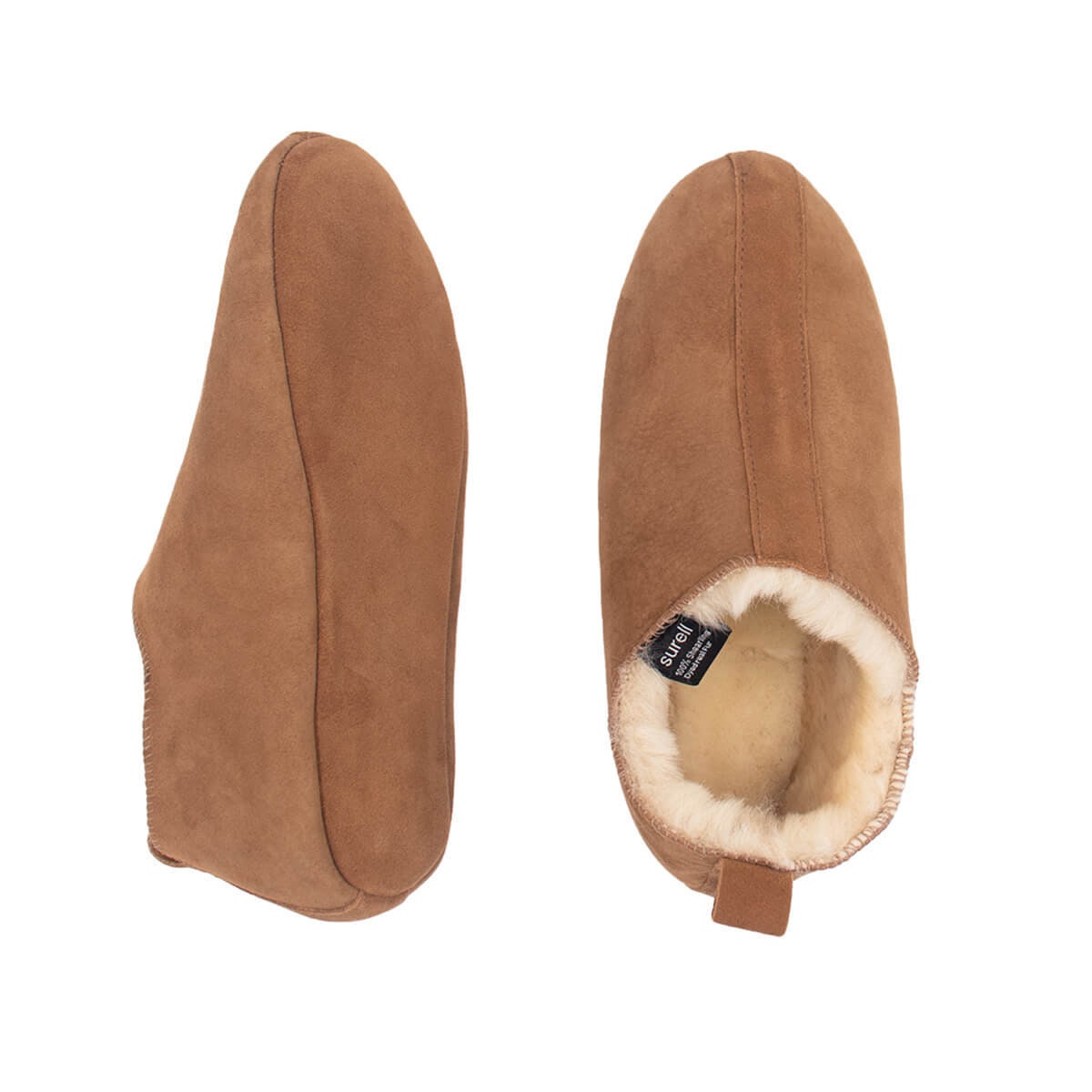 NEW UGG MEN\'S SUEDE SHEARLING SLIP ON TIE‎ SLIPPERS FAWN BROWN TAN Okay girls mark my words these are going to be ???  main image 2