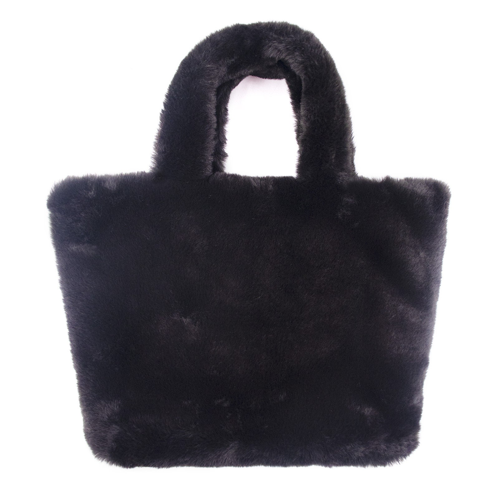 Black fuzzy bag Etsy