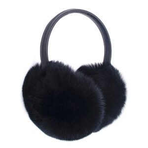 Rex Rabbit Fur Earmuffs With Adjustable Leather Band Soft Earmuffs for Women Fuzzy Women's Ear ...