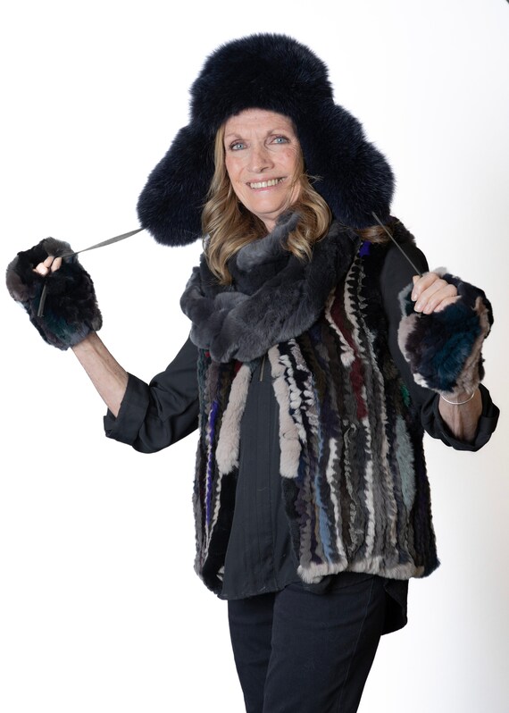 Guanti Di Pelliccia Di Coniglio Naturale Femminile Di Nuovo Arrivo Lavorati A Maglia Caldi Guanti Di Pelliccia Di Coniglio Rex Reale Donne Inverno All'aperto Guanti Di Pelliccia Di Coniglio Rex - Foto 8