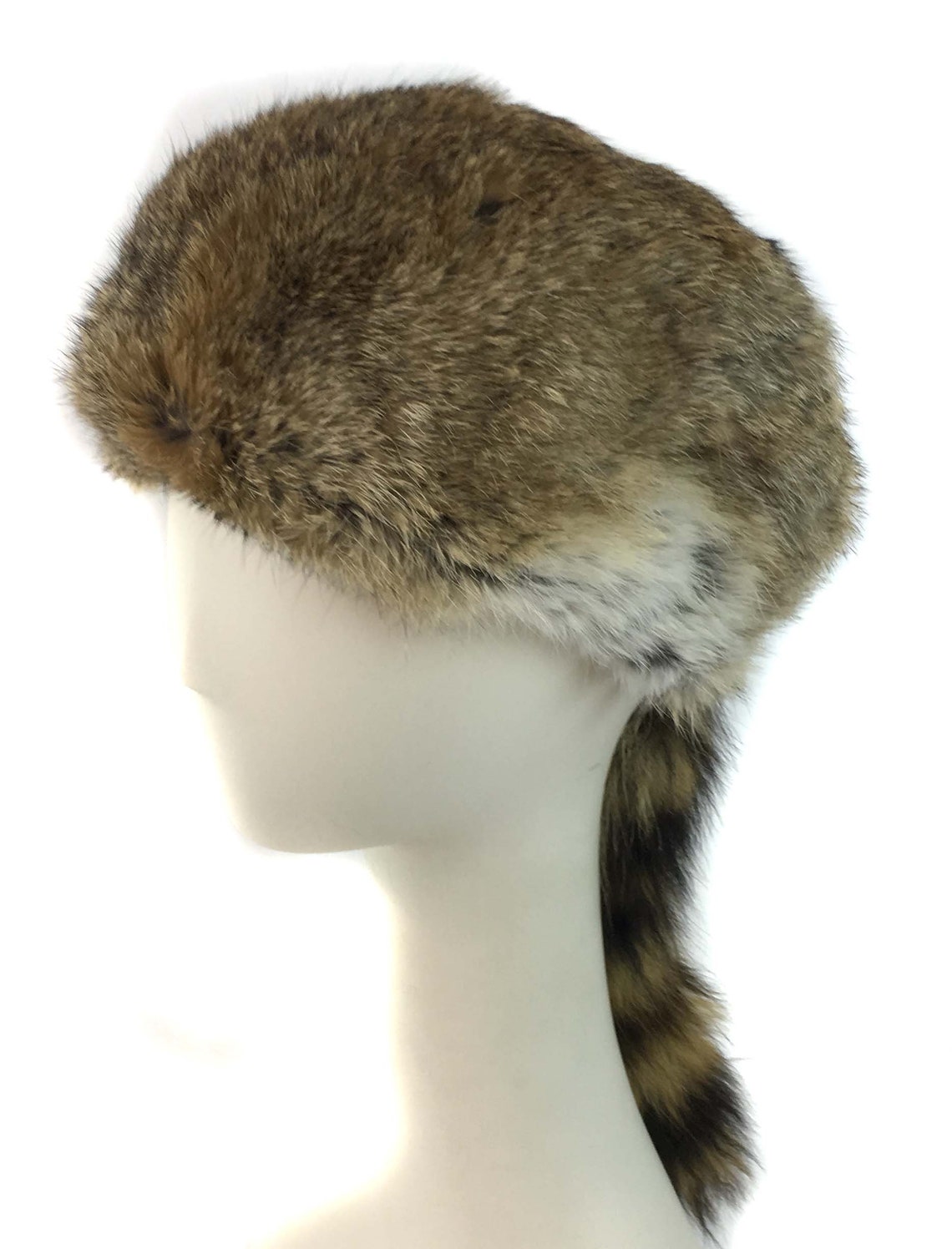 Davy Crockett Hat Brown Coonskin Cap Real Rabbit Fur and Etsy