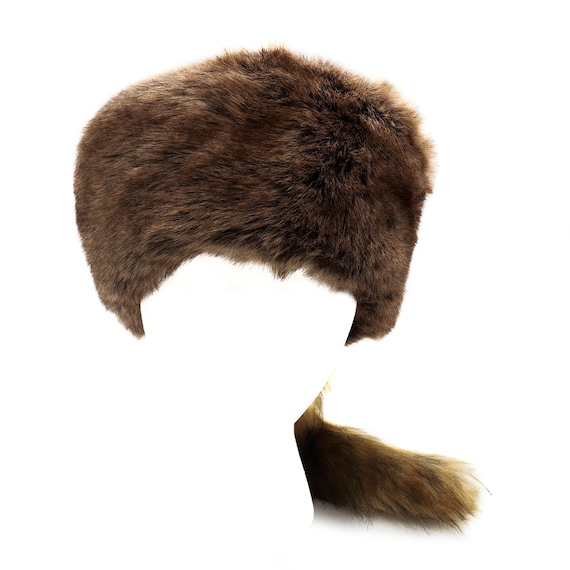 Kids Davy Crockett Hat Brown Coonskin 