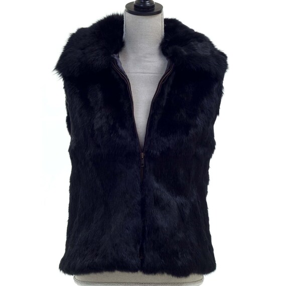 Women's Real Rabbit Fur Vest With Zipper Closure Super Etsy
