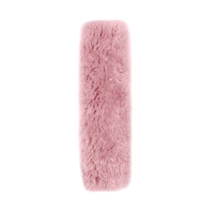 Copri cintura di sicurezza in vera pelliccia di montone - accessorio per auto in vera pelliccia - protezione caldo-freddo - copri cintura di sicurezza in stile peluche - rosa