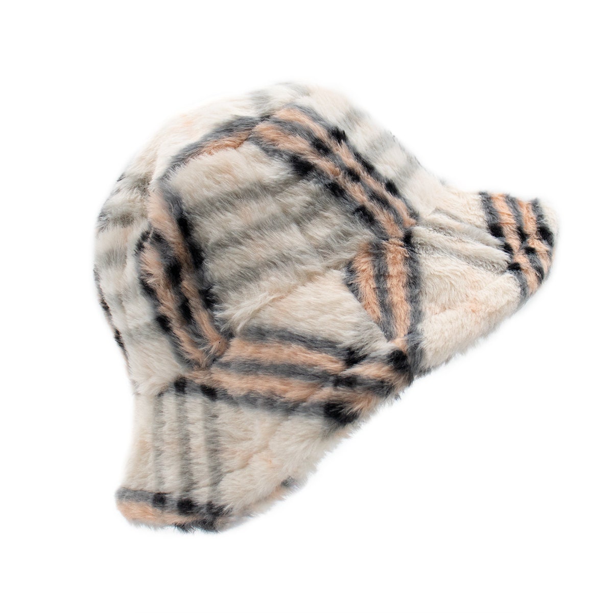 Faux Fur Fabulous Plaid Bucket Hat Amazon.com: Women main image 4