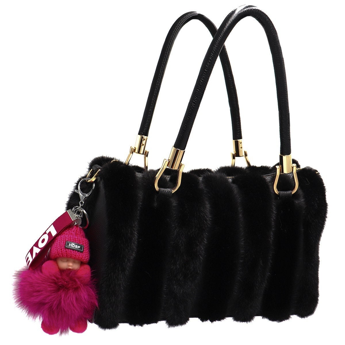 Real Fox Fur keychain Fur Ball Pom Pom Bag Charm Car Phone Bag Purse  Pendant