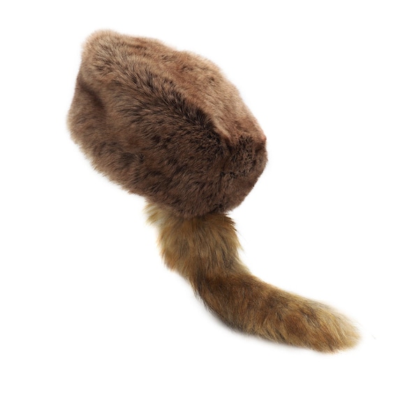 Kids Davy Crockett Hat Brown Coonskin 