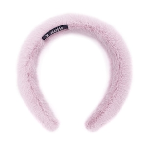 Faux Mink Fur Hairband - Soft Faux Fur Fuzzy Headband - Women&#39;s Luxury Fashion Hair Accessory- Vegan Fluffy Hair Band - Lilac