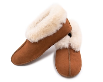 Women's Genuine Shearling Slip-On Soft Sole Moccasin, Warm Sheepskin Comfort Therapeutic Slippers, Everyday House Slippers Gift, 100% Wool