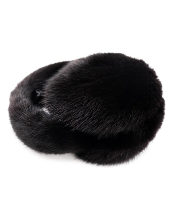 NEW Elegant Black Faux Fur Earmuffs Faux Mink Fur Earmuffs - Stylish Winter Accessories – Surell  main image 3