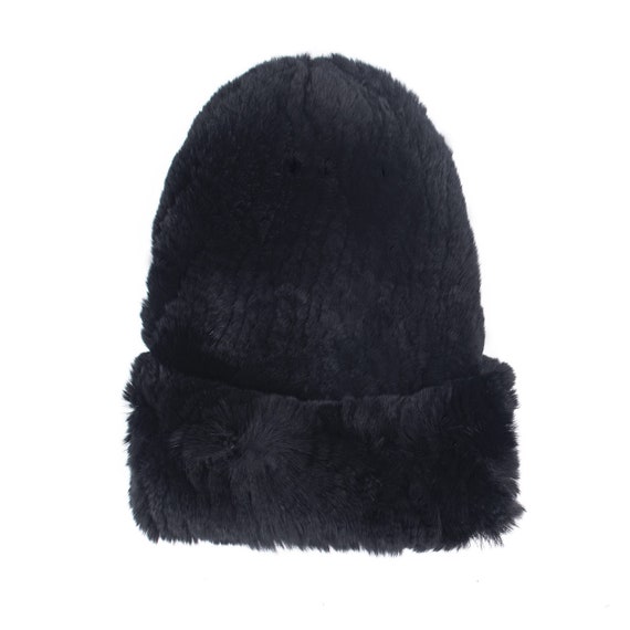 APEXFWDT Fluffy Knit Beanie Hats For Women Winter Furry Warm Knit