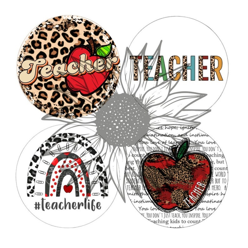 Teacher Cardstock Round Digital Downloads Cardstock Image Etsy