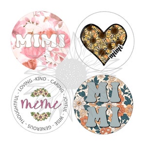 Mimi Cardstock Round Digital Downloads | cardstock image for freshies, digital cardstock, car coaster images, instant download