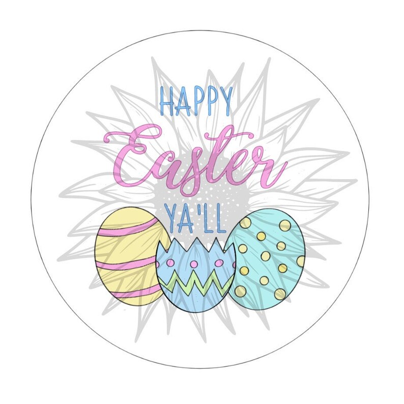 Easter Cardstock Round Digital Downloads Cardstock Image for Etsy