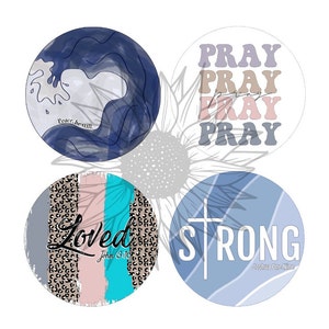 Christian Cardstock Round Digital Downloads | cardstock image for freshies, digital cardstock, car coaster images, instant download