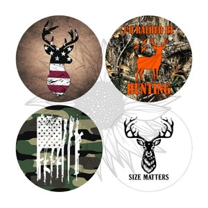 Hunting Cardstock Round Digital Downloads | cardstock image for freshies, digital cardstock, car coaster images, instant download