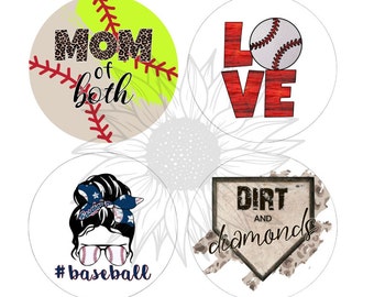 Baseball Cardstock Round Digital Downloads | cardstock image for freshies, digital cardstock, car coaster images, instant download