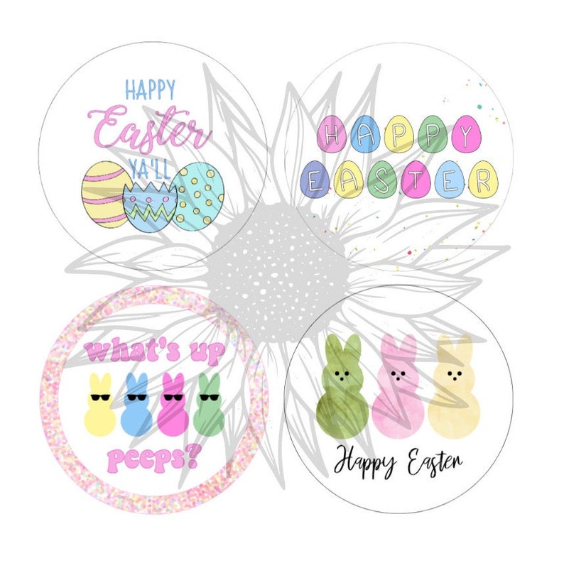 Easter Cardstock Round Digital Downloads Cardstock Image for Etsy