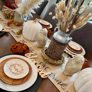 Brown Paper Table Runner for Holidays Handlettered Kraft - Etsy