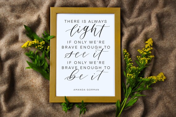 Amanda Gorman Hand Lettered Printable Quote From The Hill We Etsy Amanda Gorman Hand Lettered Printable Quote From The Hill We Etsy