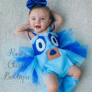 Blu dog romper baby girl toddler girl tutu dance ,pageant, inspiration