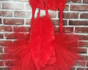 Elmo sesame street inspired 1st birthday romper outfit