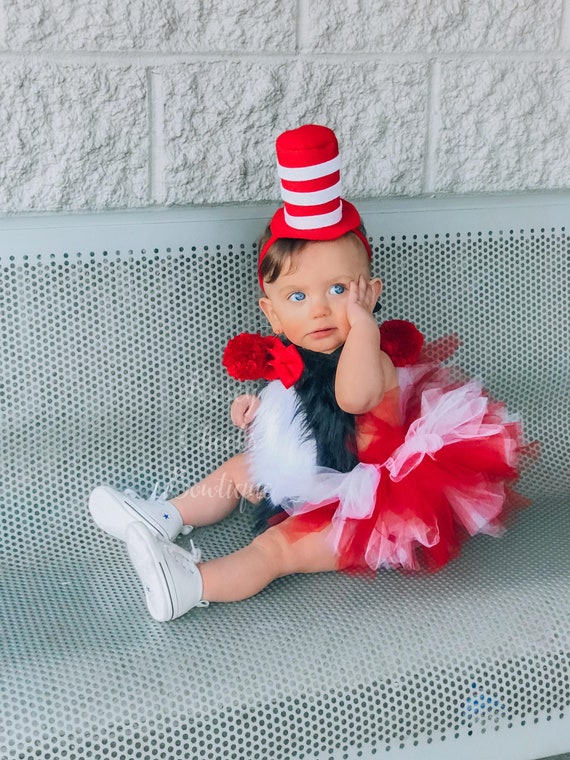 Cat N the Hat Inspired Baby Girl Toddler Girl Outfit Etsy