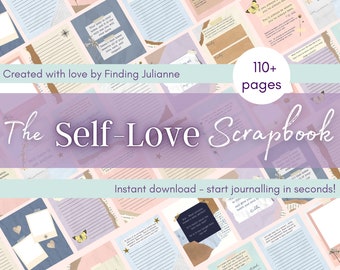 The Self-Love Scrapbook | Self-Love Journal Digital Download Printable For Body Positivity, Self-Love, Acceptance, and Mental Health