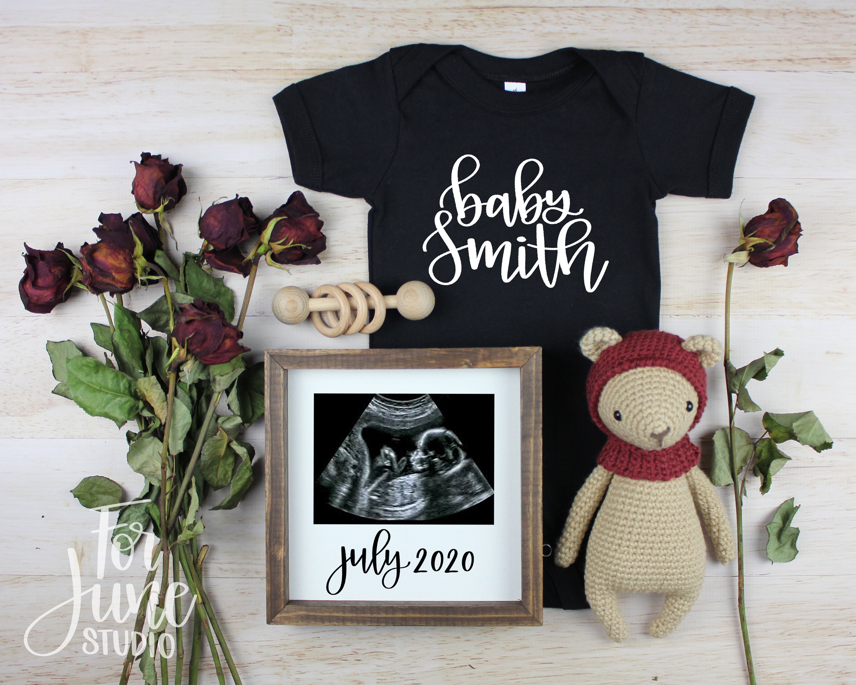 Download Ultrasound Photo Natural Mock Up Mockup Picture Digital Diy Pregnancy Announcement For Social Medial White Organic Baby Bodysuit Art Collectibles Photography Kromasol Com