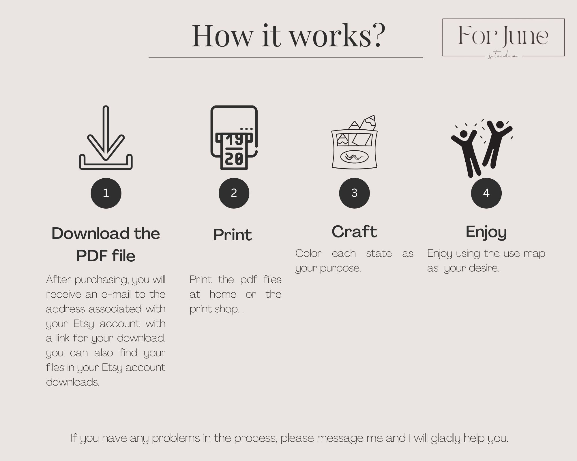 USA Map, United States Map, Coloring, US Sales Map, Goal Tracker, Etsy