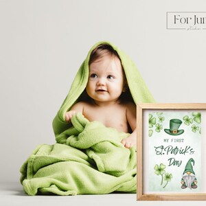 Cartes d'étape saisonnières, Ma première carte de vacances, téléchargements numériques, Pdf, jpg, cartes d'accessoires photo, décoration de crèche, fête de la Saint-Patrick, baby shower