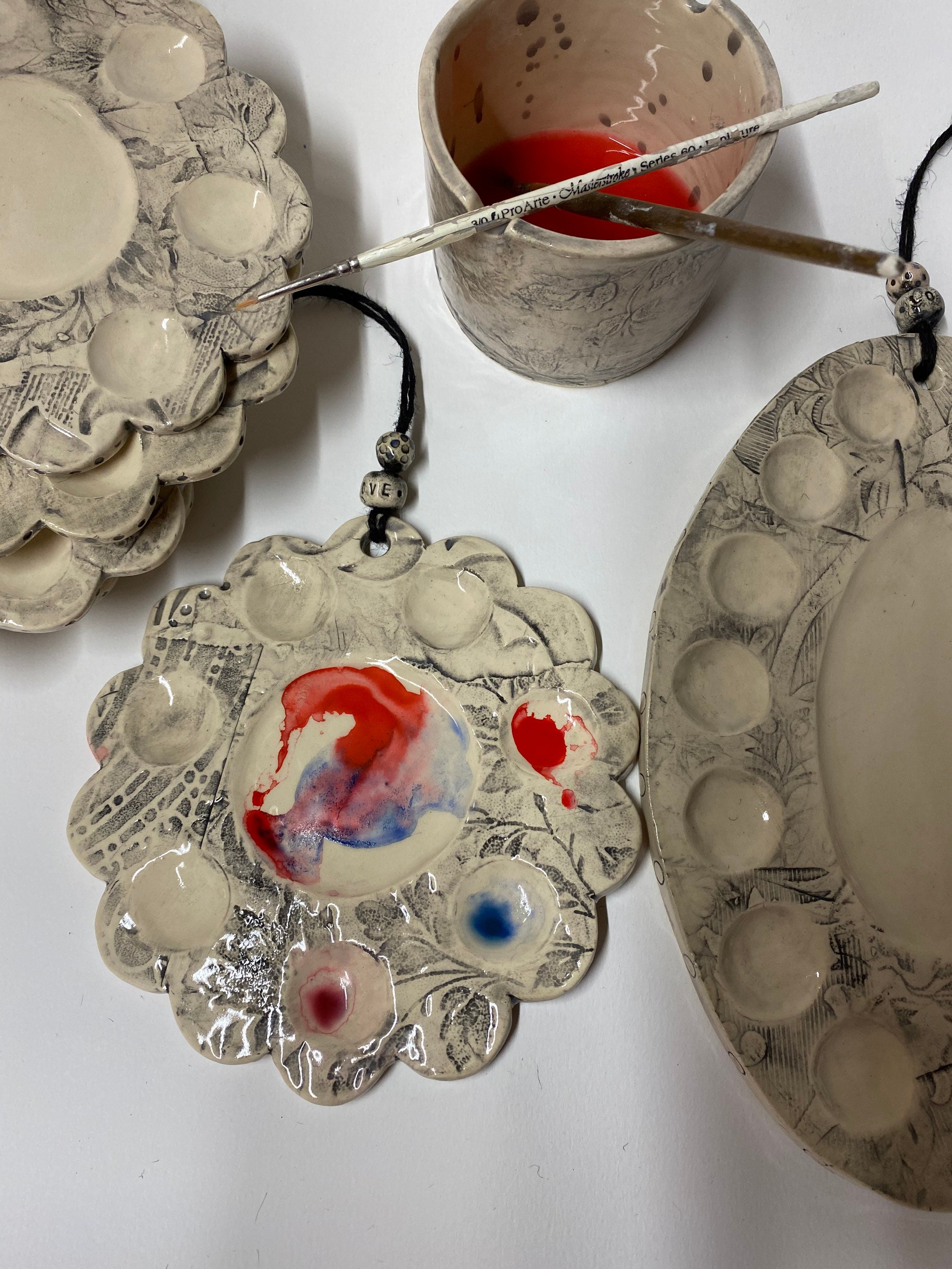 Beautiful Handmade Ceramic Paint Palette Etsy