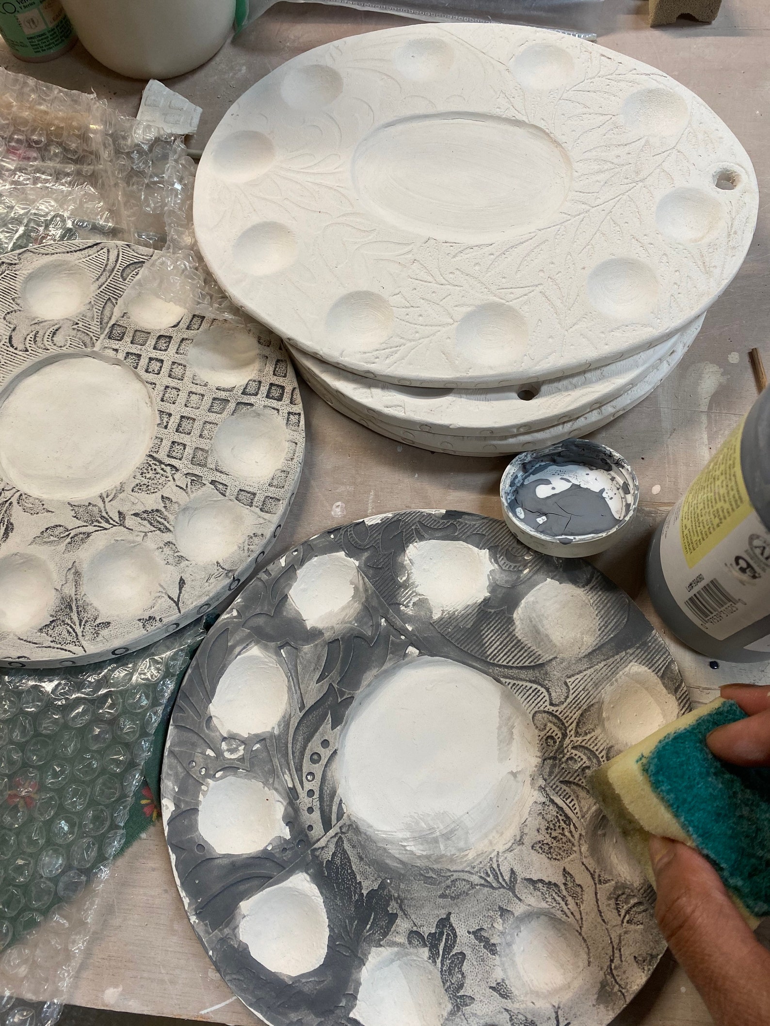 Handmade Ceramic Paint Palette Etsy UK