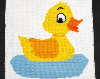 Darling Duck Crochet Baby Blanket Pattern
