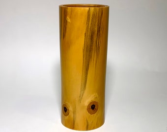 Wooden Norfolk Island Pine Vase with Glass Insert