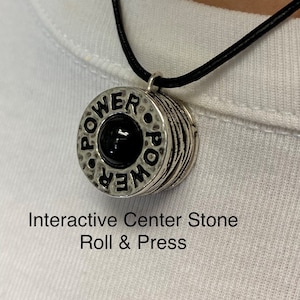 Black Tourmaline Inspirational Necklace - Fidget or Anxiety