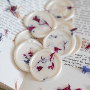 Wildflower Wax Seal / Self Adhesive / Letter writing / Envelopes / Invitations / Stationary / Wedding Stationary / Dried Flower petals image 2
