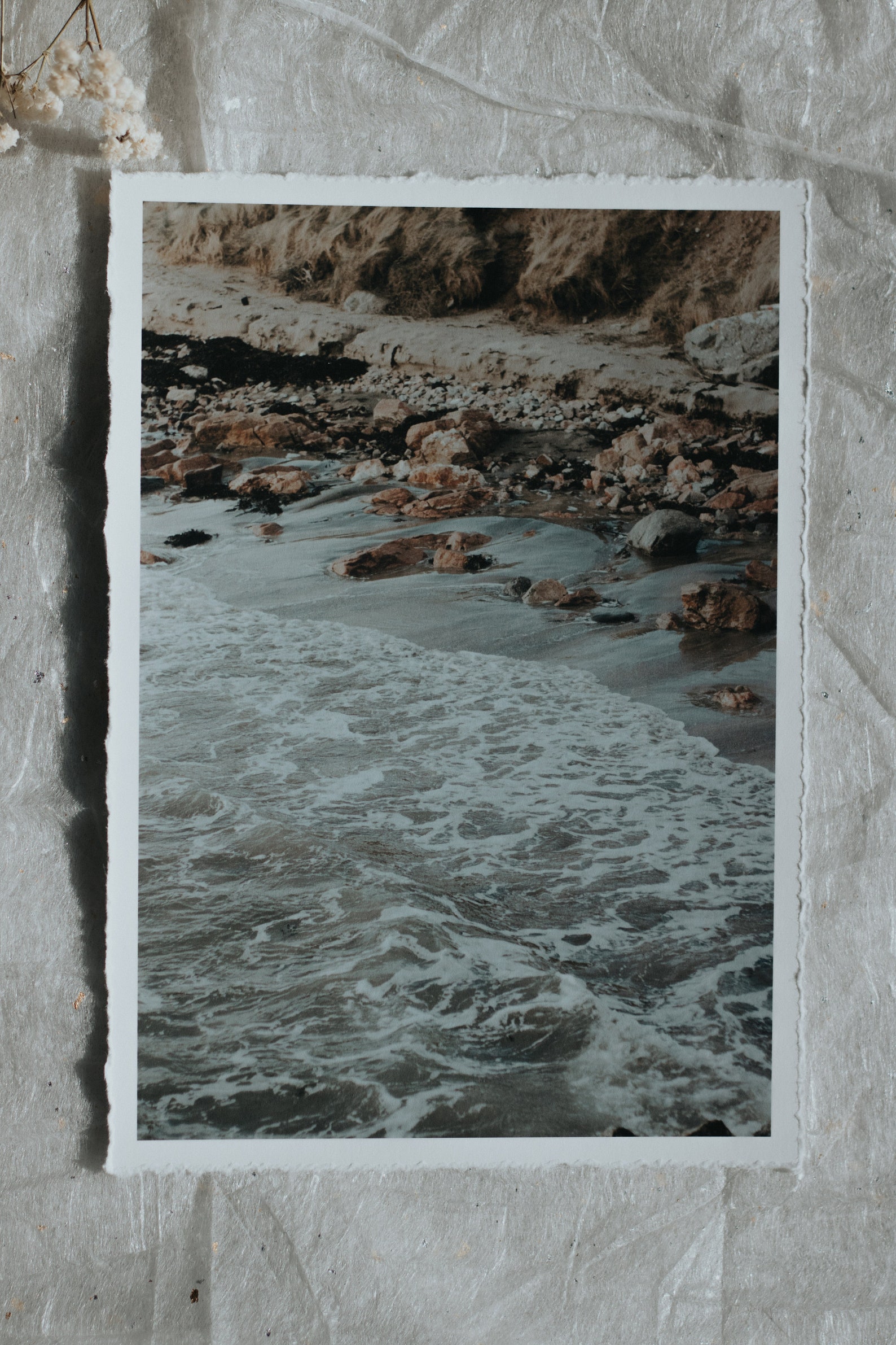A5 Deckled Edge Print, by the Shore, Atlantic Ocean, Isle of Lewis