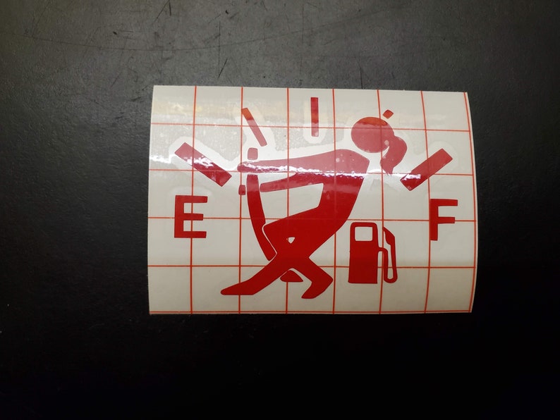 Empty Gas Tank Girl Version Decal Laptop Decal Car Decal Etsy