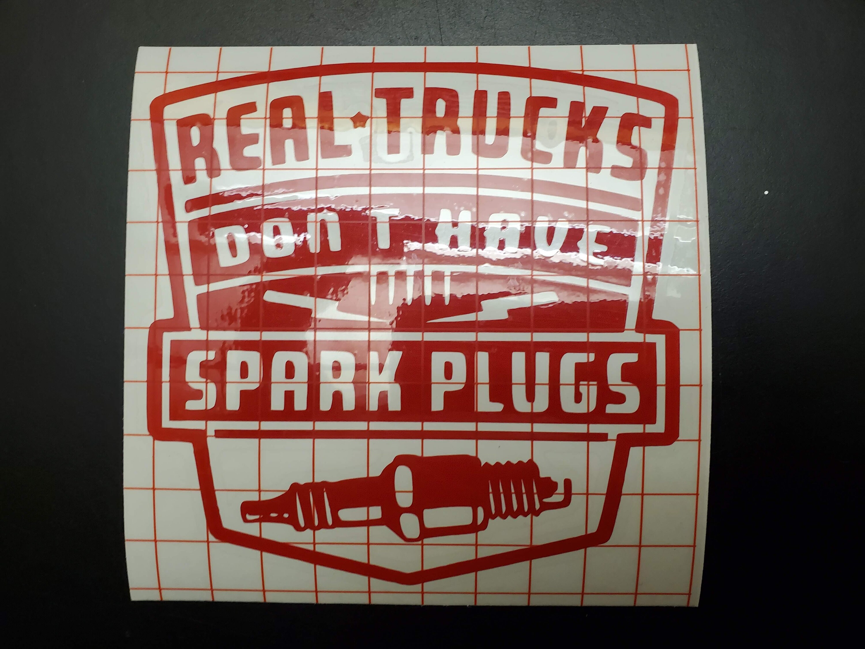 Real Trucks Don't Have Spark Plugs Decal Laptop Decal Etsy UK
